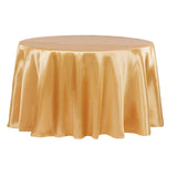 Satin 108" Round Tablecloth - Gold Antique