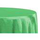 Satin 120" Round Tablecloth - Kelly Green - CV Linens