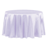 Satin 108" Round Tablecloth - Lavender