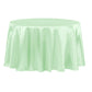 Satin 132" Round Tablecloth - Mint Green - CV Linens