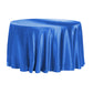 Satin 132" Round Tablecloth - Royal Blue - CV Linens