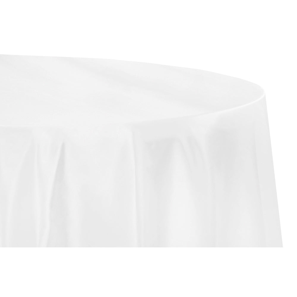 Satin 132" Round Tablecloth - White - CV Linens