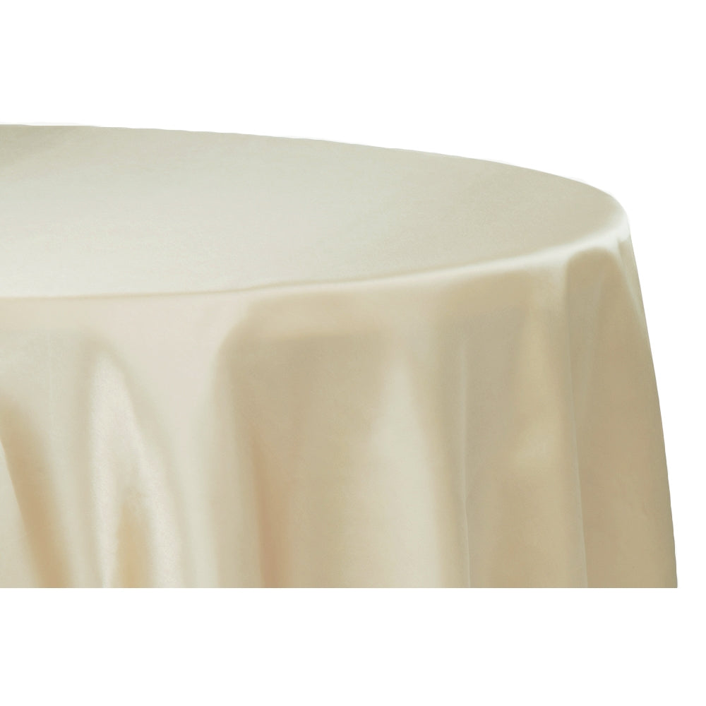 Satin 108" Round Tablecloth - Champagne - CV Linens