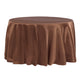 Satin 132" Round Tablecloth - Chocolate Brown - CV Linens