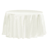Satin 108" Round Tablecloth - Ivory