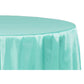 Satin 108" Round Tablecloth - Light Turquoise - CV Linens
