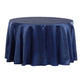 Satin 108" Round Tablecloth - Navy Blue - CV Linens