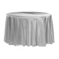 Satin 108" Round Tablecloth - Silver - CV Linens