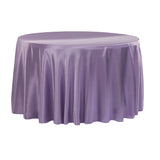 Satin 108" Round Tablecloth - Victorian Lilac/Wisteria