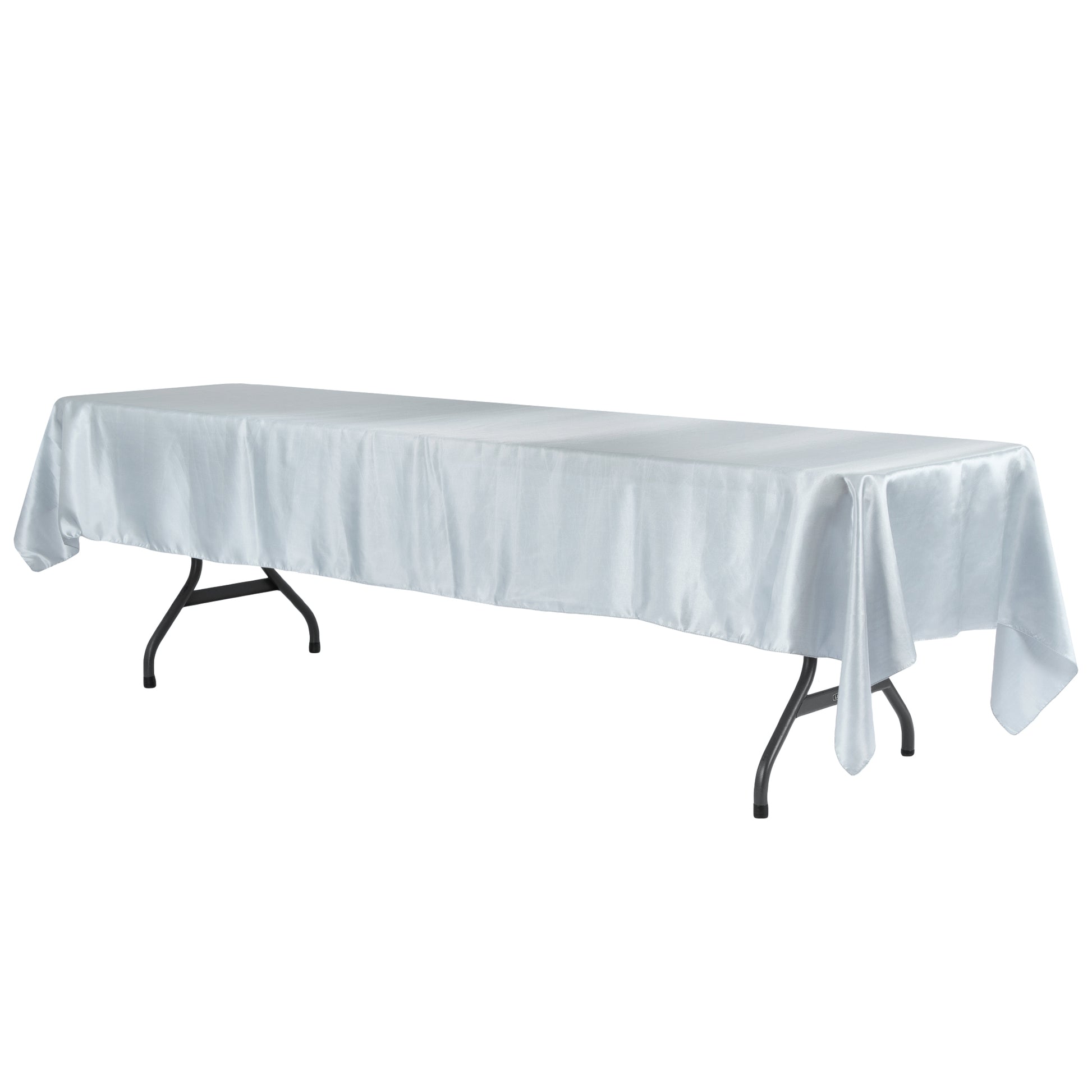 Satin Rectangular 60"x120" Tablecloth - Dusty Blue - CV Linens