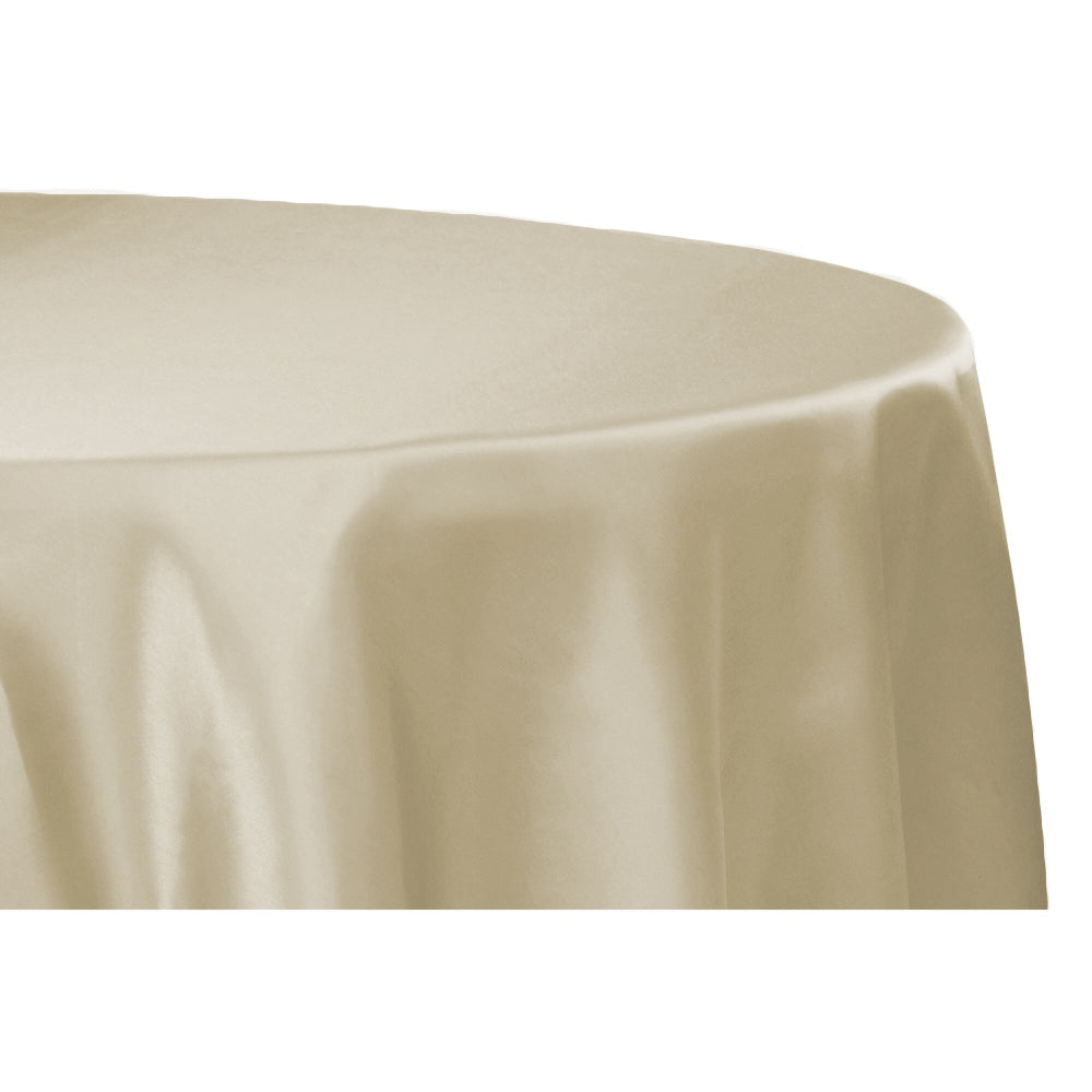 Satin 108" Round Tablecloth - Taupe - CV Linens