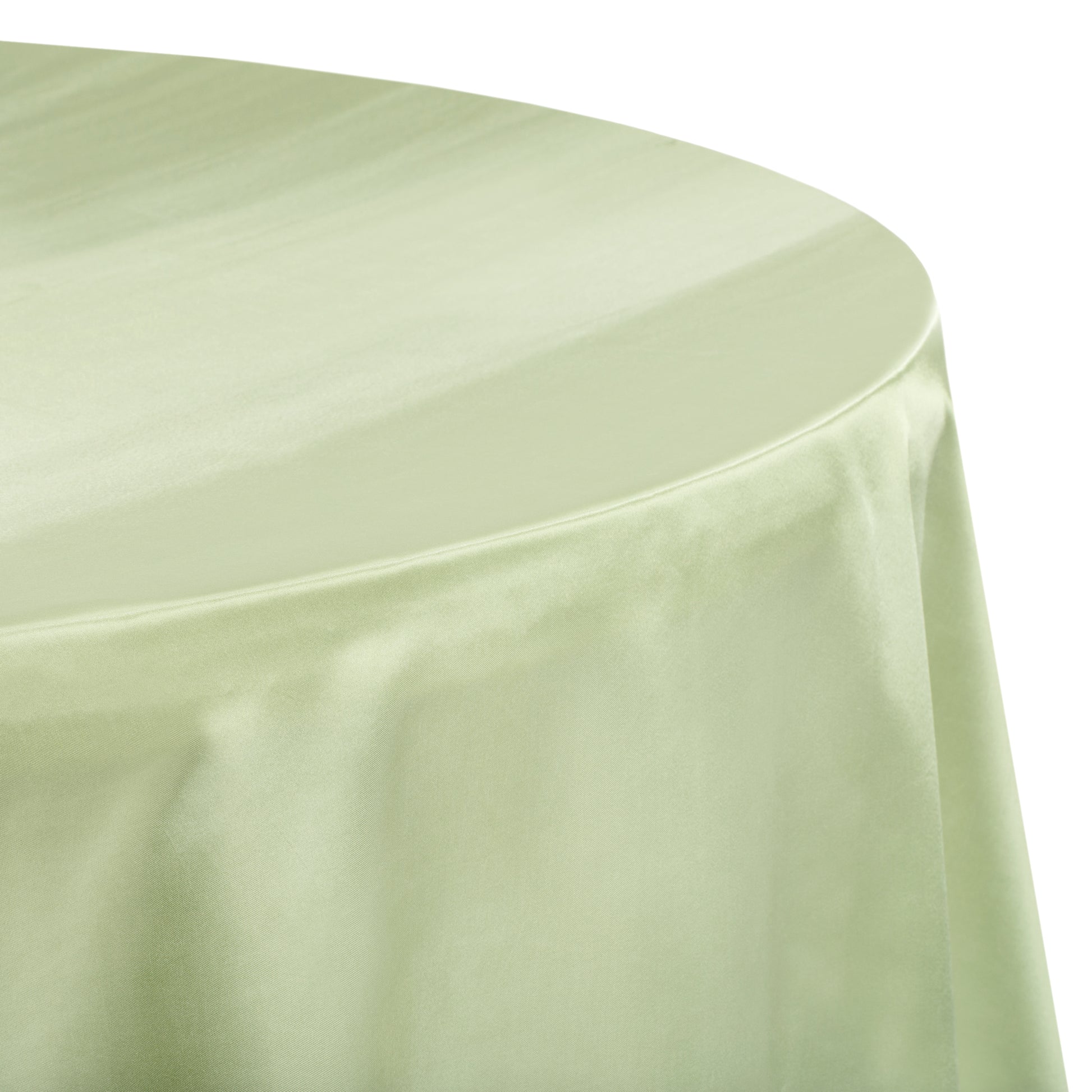 Satin 120" Round Tablecloth - Sage Green - CV Linens