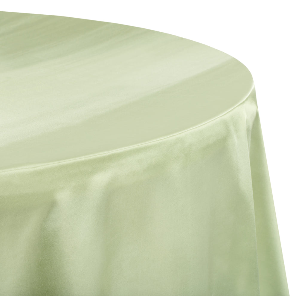 Satin 120" Round Sage Green Tablecloth Event Linens CV Linens