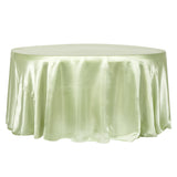 Satin 108" Round Tablecloth - Sage Green