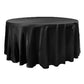 Satin 120" Round Tablecloth - Black - CV Linens