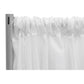 Sheer Voile Flame Retardant (FR) 10ft H x 118" W Drape/Backdrop Curtain Panel - White - CV Linens