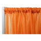 Sheer Voile Flame Retardant (FR) 12ft H x 118" W Drape/Backdrop Curtain Panel - Orange - CV Linens