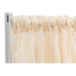 Sheer Voile Flame Retardant (FR) 14ft H x 118" W Drape/Backdrop Curtain Panel - Champagne - CV Linens