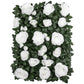 Silk Greenery with Roses Wall Backdrop Panel - White - CV Linens