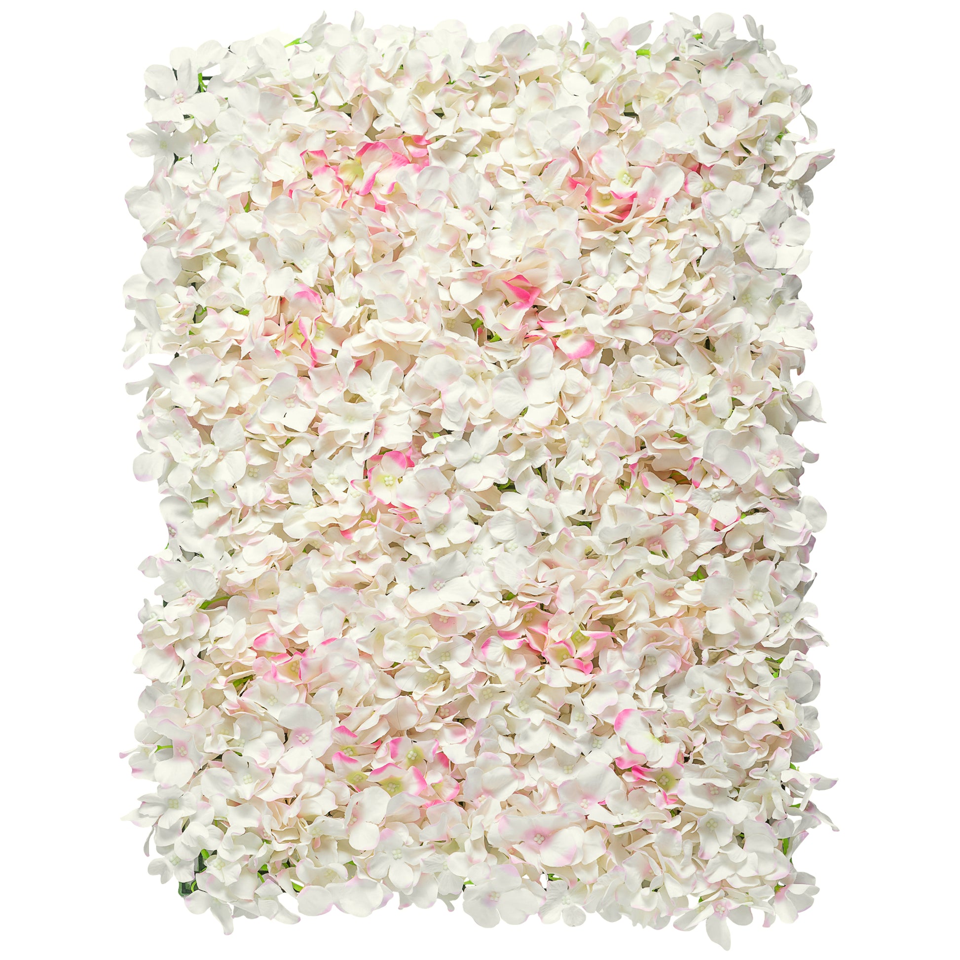 Silk Hydrangeas Flower Wall Backdrop Panel - Bi-Color Pink & White - CV Linens