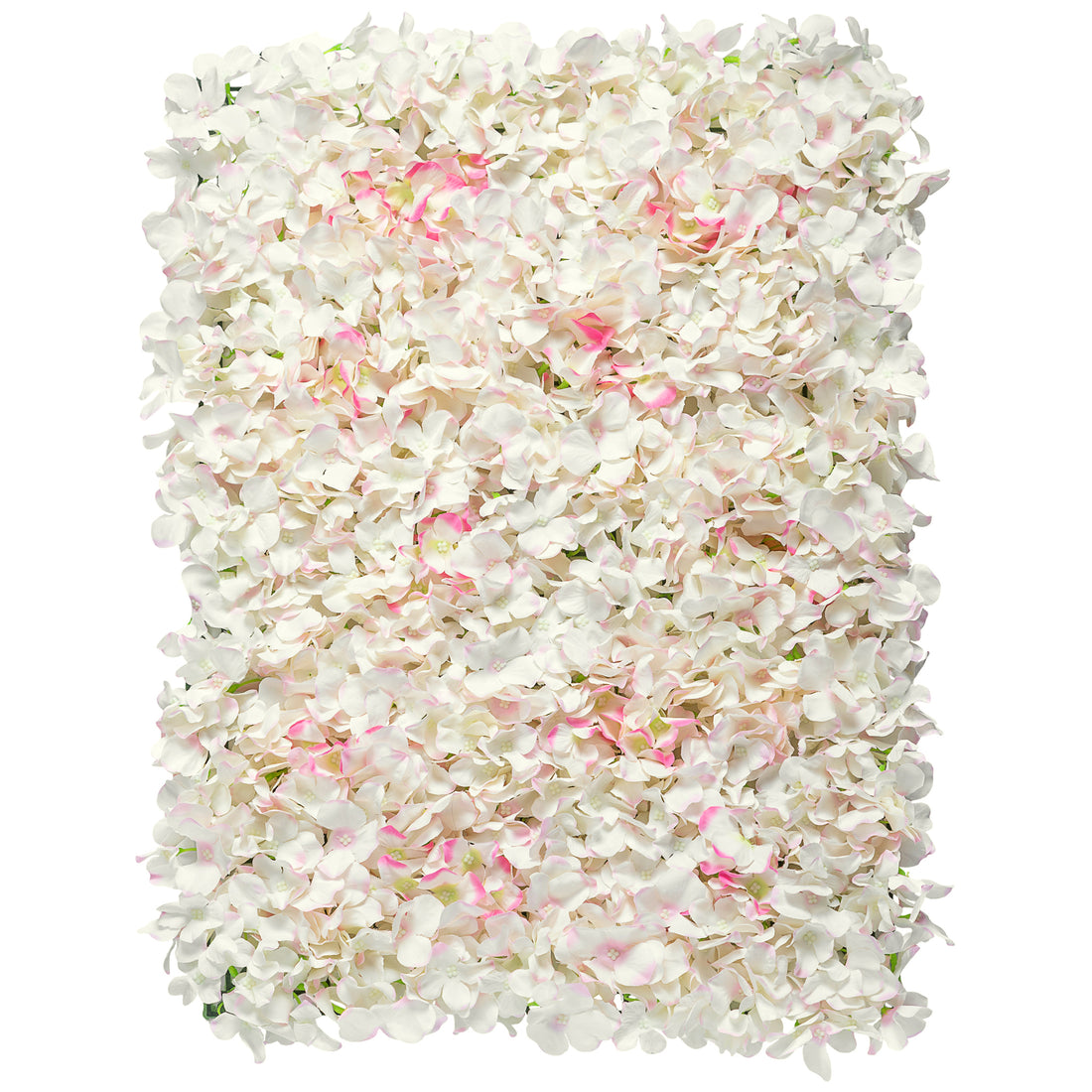 Silk Hydrangea Wall Backdrop Panel BiColor Pink & White CV Linens