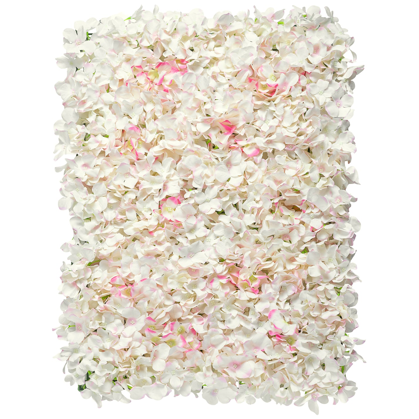 Silk Hydrangea Wall Backdrop Panel BiColor Pink & White CV Linens