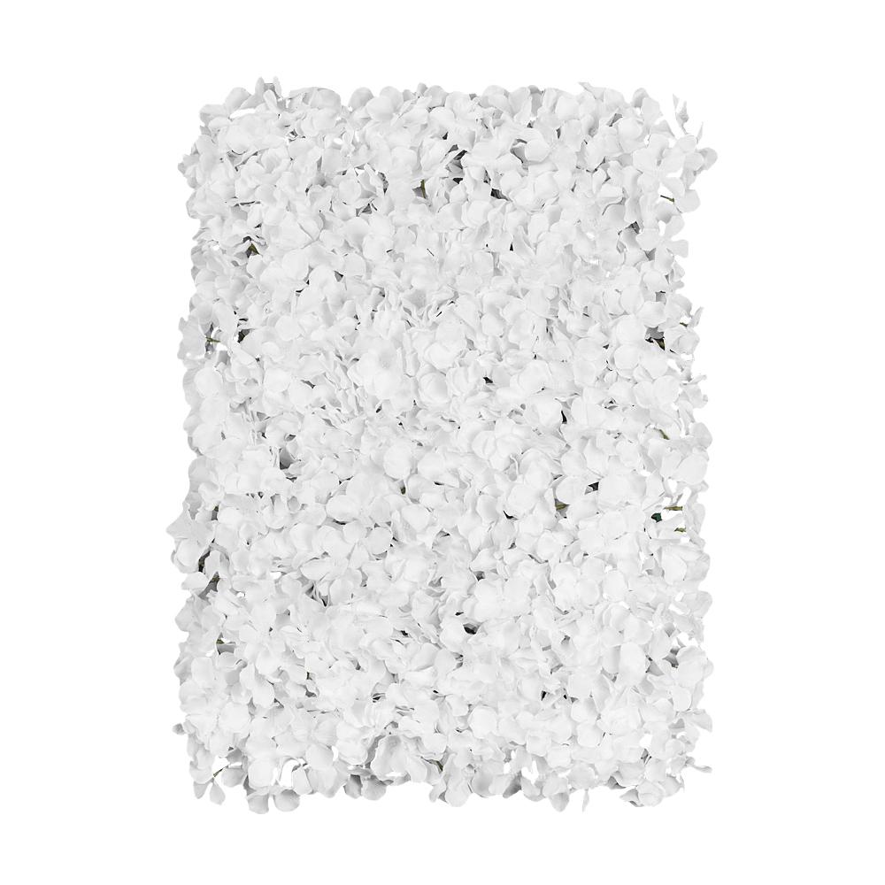 Silk Hydrangea Wall Backdrop Panel White CV Linens