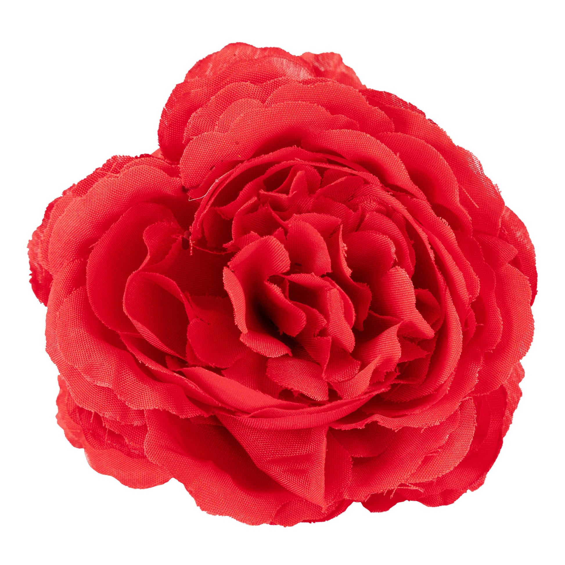 Silk Peony Flower Napkin Ring Holder (10 Count)- Red - CV Linens