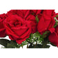 Silk Rose Bush 12 heads - Red - CV Linens