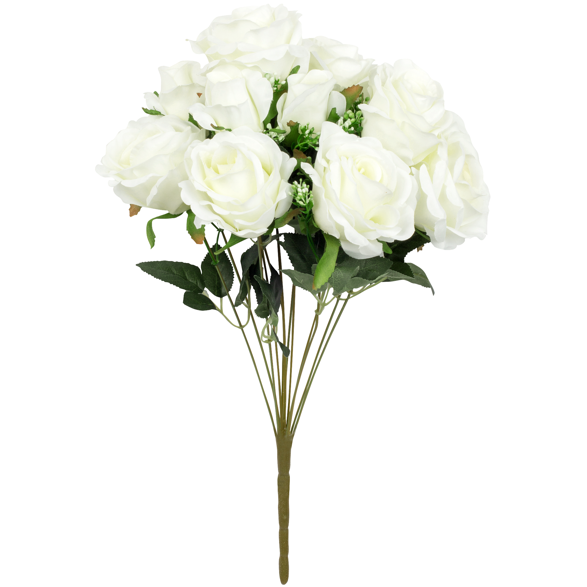 Artificial Single Rose Flower Stem for Beautiful Bouquet or Single Use -  Single Rose Artificial Flowers for Parties, Weddings, & Other Events -  19.5