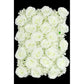 Silk Roses/Hydrangeas Flower Wall Backdrop Panel - Cream - CV Linens