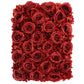 Silk Roses/Hydrangeas Flower Wall Backdrop Panel - Apple Red - CV Linens