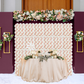 wedding set up using Silk Roses/Hydrangeas Flower Wall Backdrop Panel - Cream
