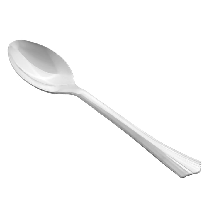 Silver Plastic Spoons 10/Pack Classic Collection CV Linens