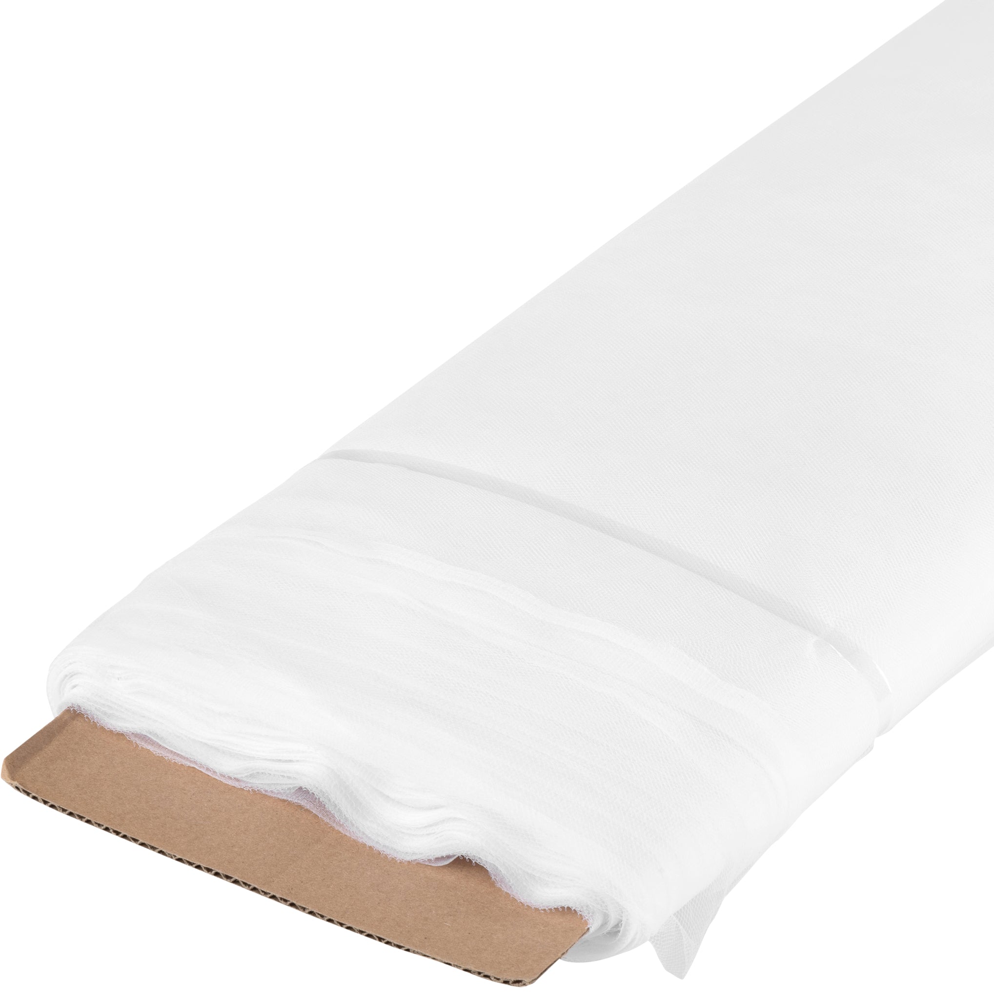 CV Linens Soft Tulle Fabric Roll 54 x 40 yds - White