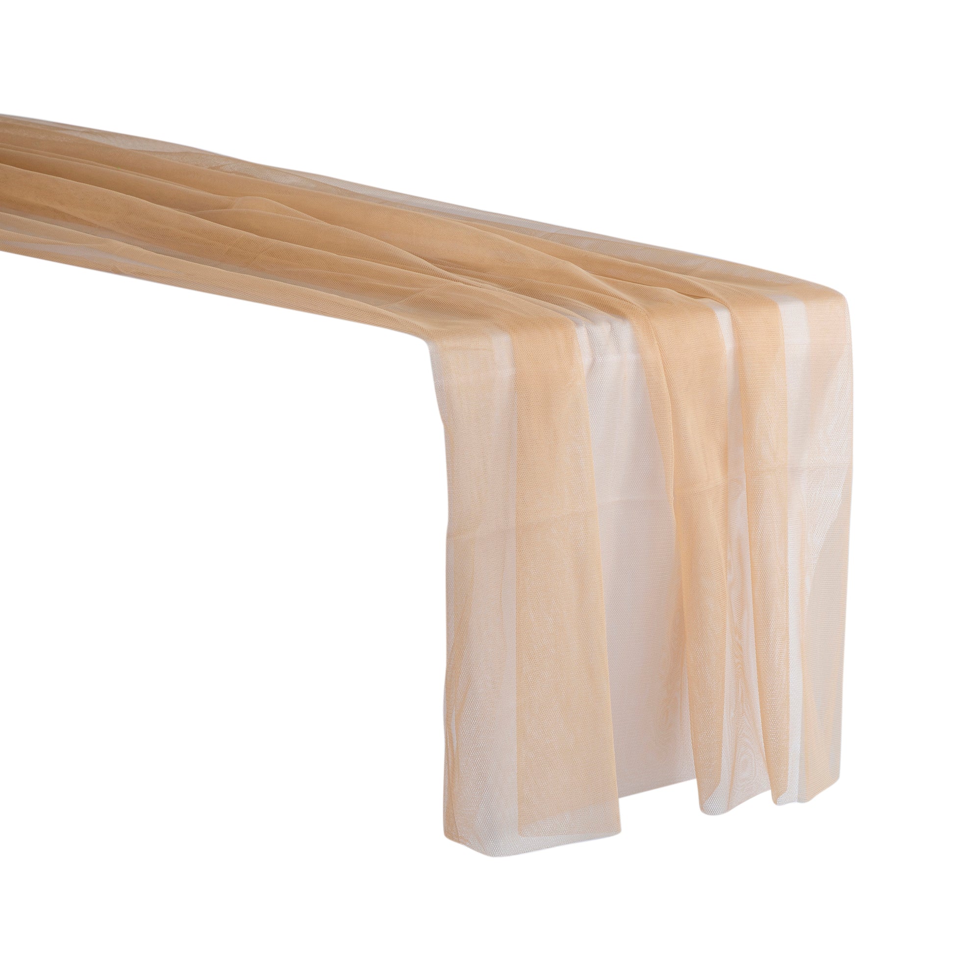 Soft Tulle Table Runner Extra Long 30" x 16ft - Champagne