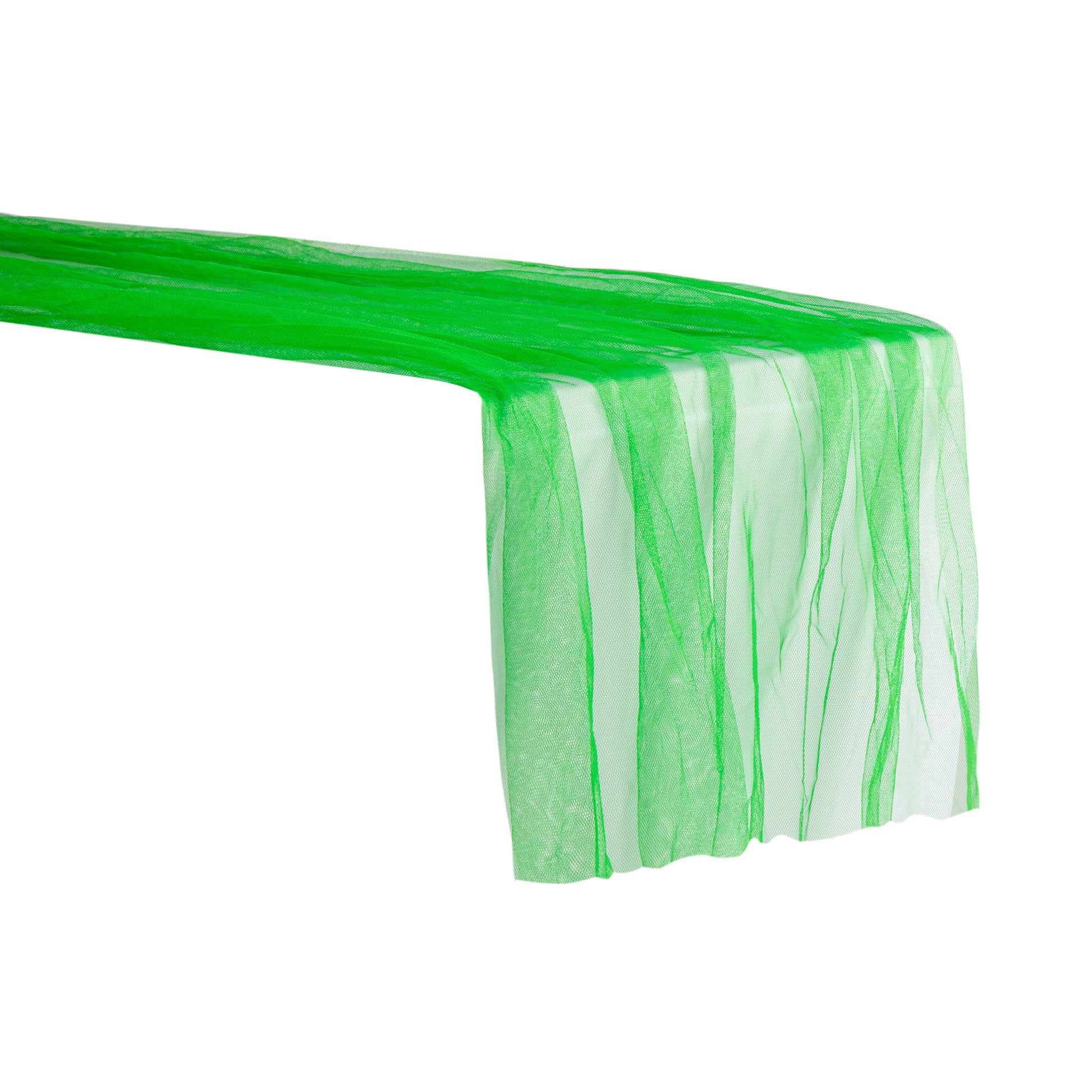Soft Tulle Table Runner Extra Long 30" x 16ft - Kelly Green