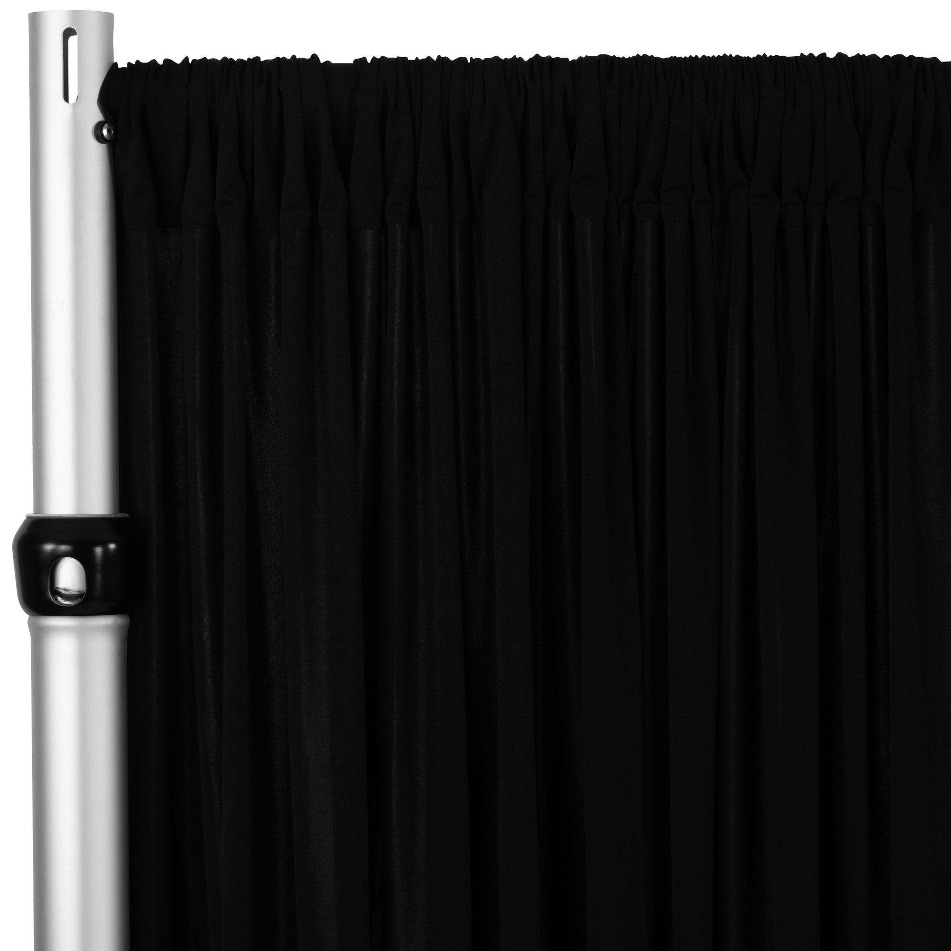 Spandex 4-way Stretch Backdrop Drape Curtain 18ft H x 60" W - Black