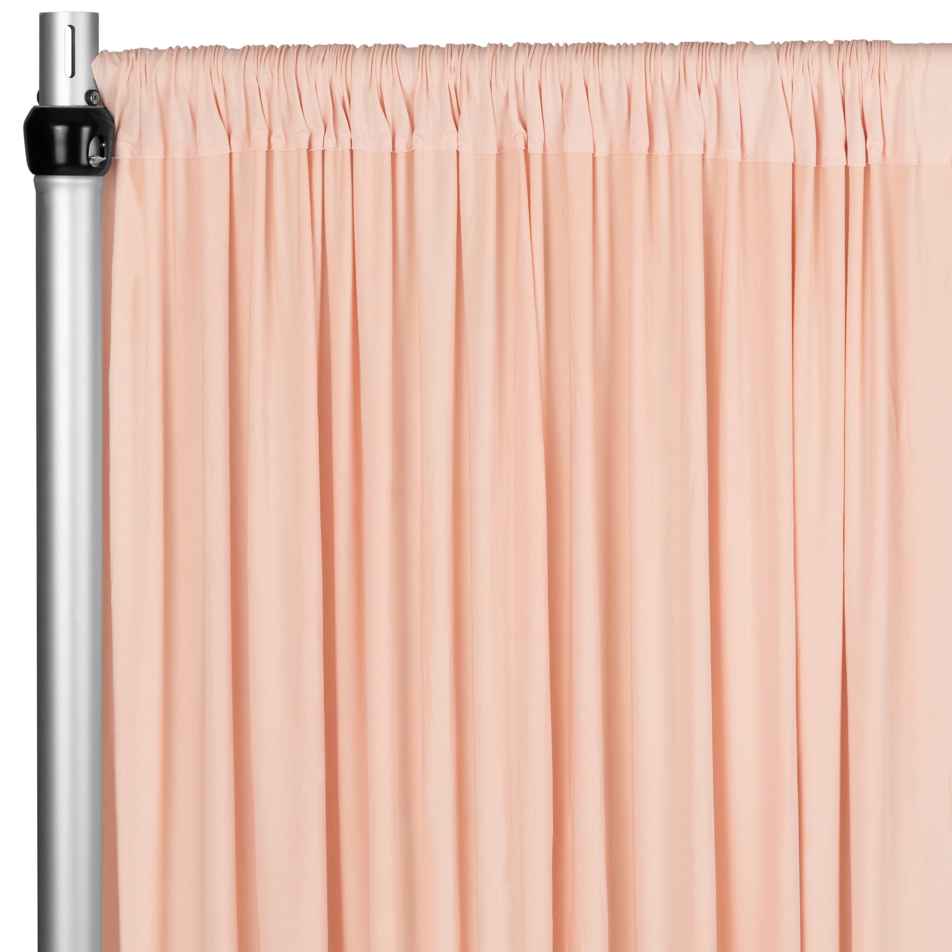 Spandex 4-way Stretch Drape Curtain 12ft H x 60" W - Blush/Rose Gold - CV Linens