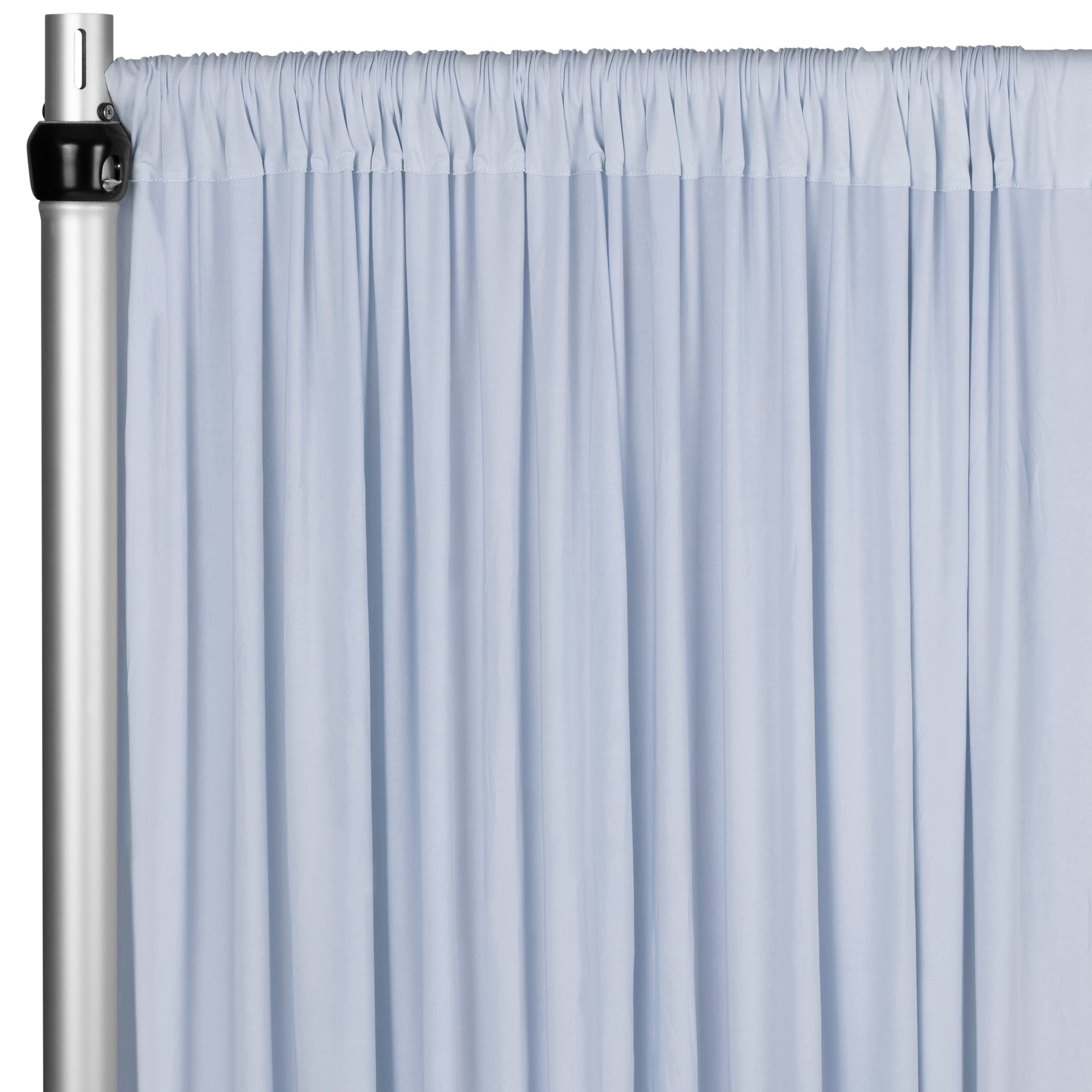 Spandex 4-way Stretch Drape Curtain 14ft H x 60" W - Dusty Blue - CV Linens