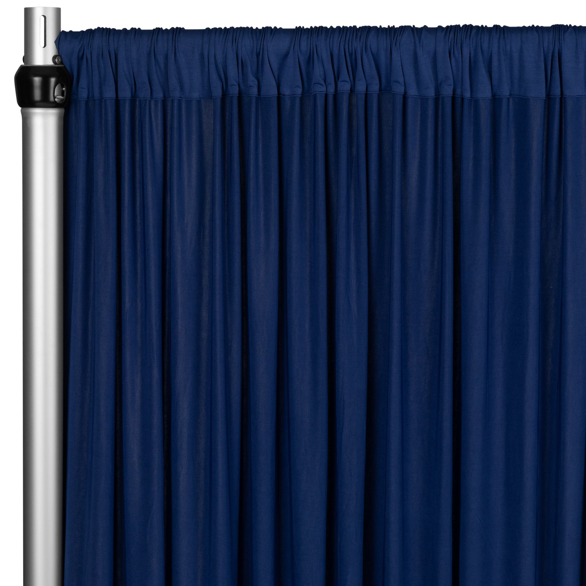 Spandex 4-way Stretch Drape Curtain 12ft H x 60" W - Navy Blue - CV Linens