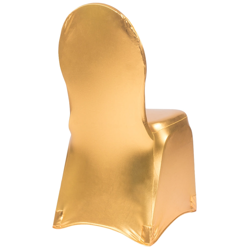 Spandex Banquet Chair Cover Metallic Gold CV Linens