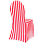 Stripe Spandex Banquet Chair Cover - Red & White - CV Linens