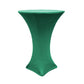 Spandex Cocktail Table Cover 30" Round - Emerald Green - CV Linens