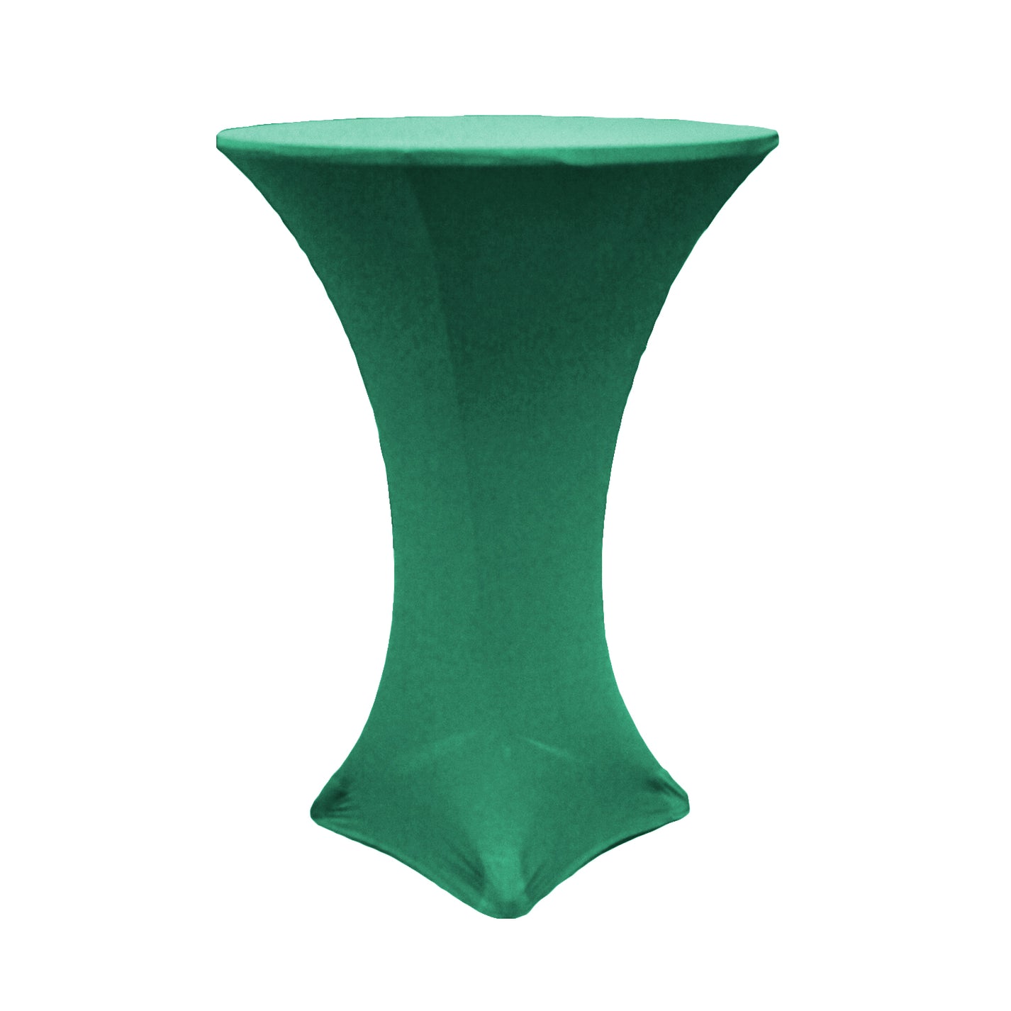 Spandex Cocktail Table Cover 30" Round Emerald Green CV Linens