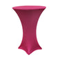 Spandex Cocktail Table Cover 30" Round - Fuchsia - CV Linens