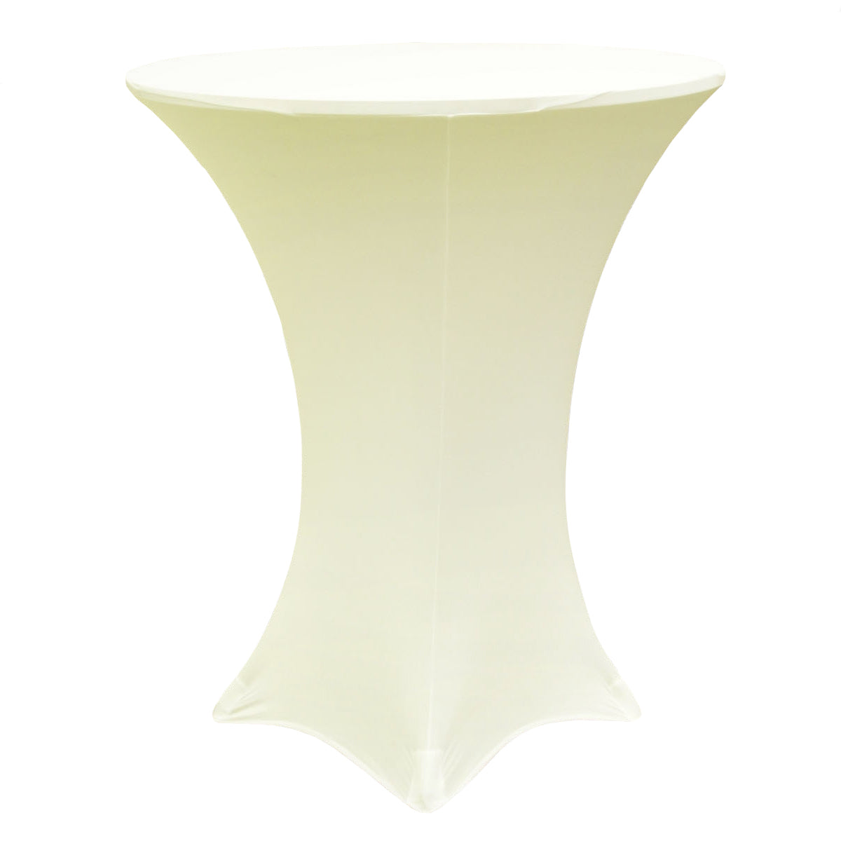 Spandex Cocktail Table Cover 36" Round - Ivory - CV Linens