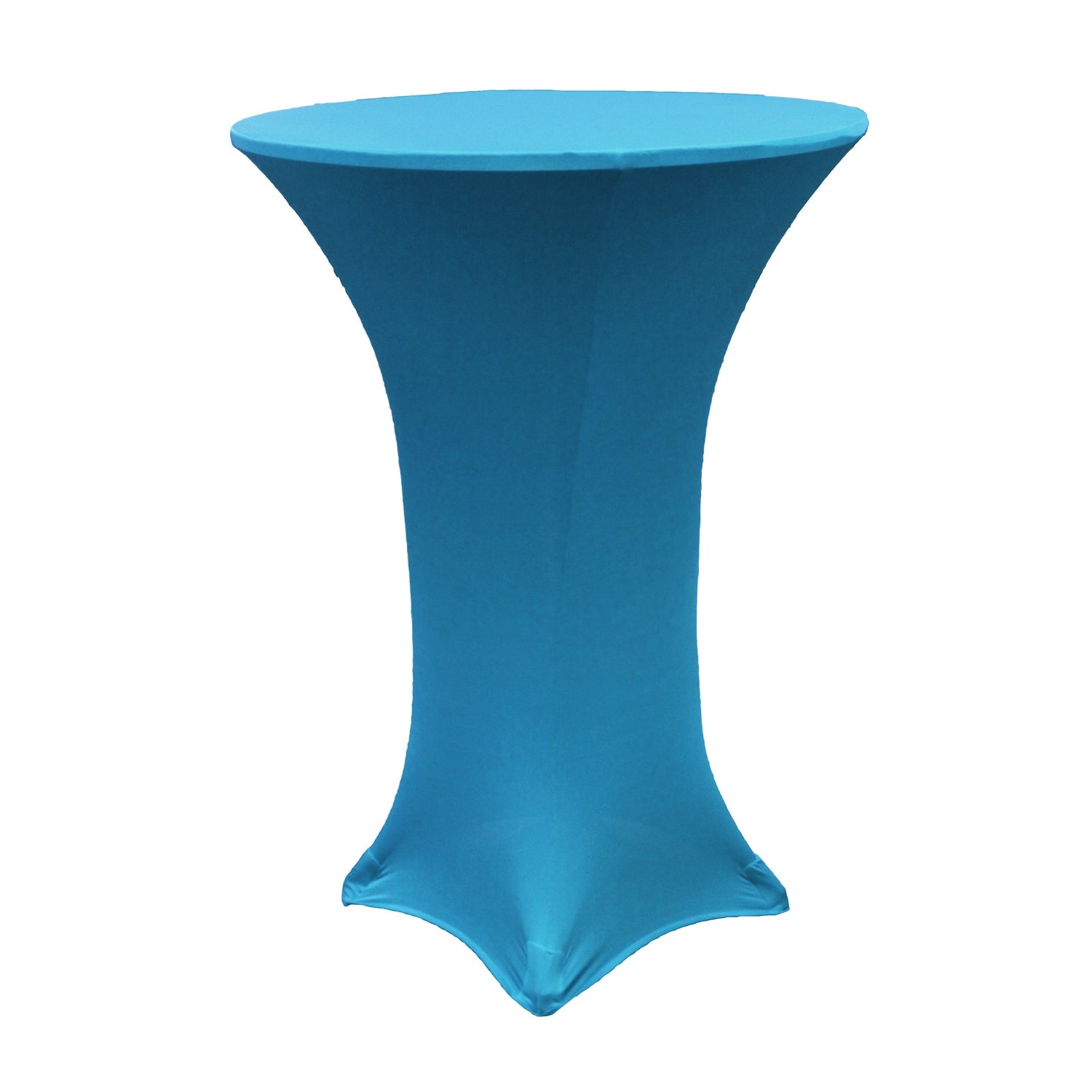 Spandex Cocktail Table Cover 36" Round - Aqua Blue - CV Linens
