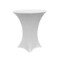 Spandex Cocktail Table Cover 36" Round - White - CV Linens