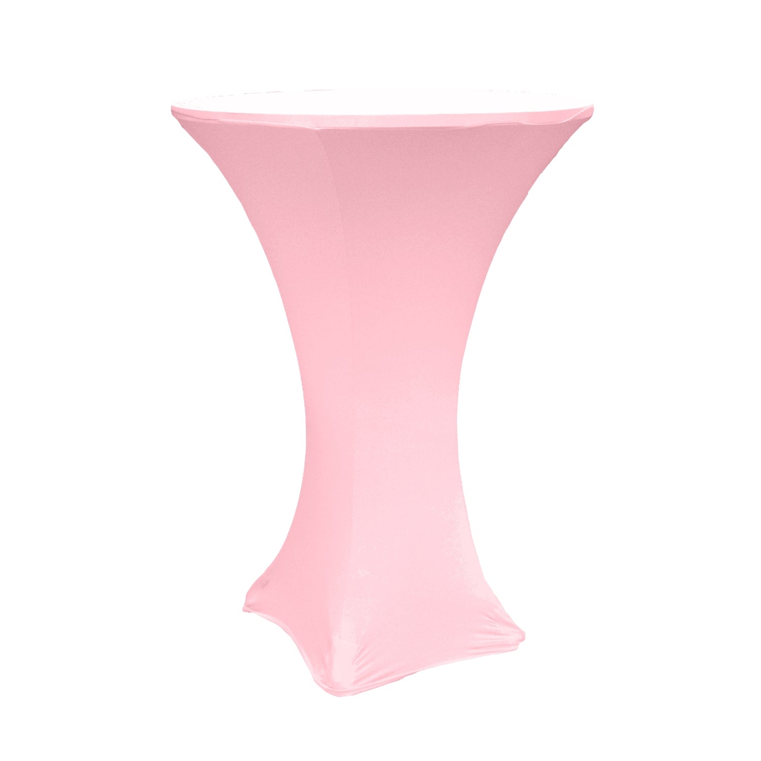 Spandex Cocktail Table Cover 30" Round - Pink - CV Linens